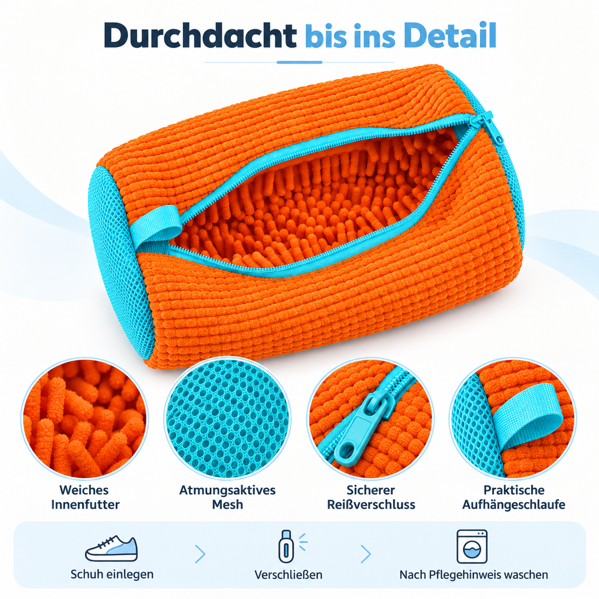 Schuhwaschbeutel für Sneaker