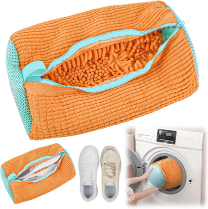Schuhwaschbeutel Waschmaschine, Schuhbeutel Waschmaschine, Sneaker Waschbeutel Schuh Waschbeutel Für Waschmaschine Shoe Wash Bag Wäschenetz Schuhe Für Alle Schuharten (Gelb-1 Stück)