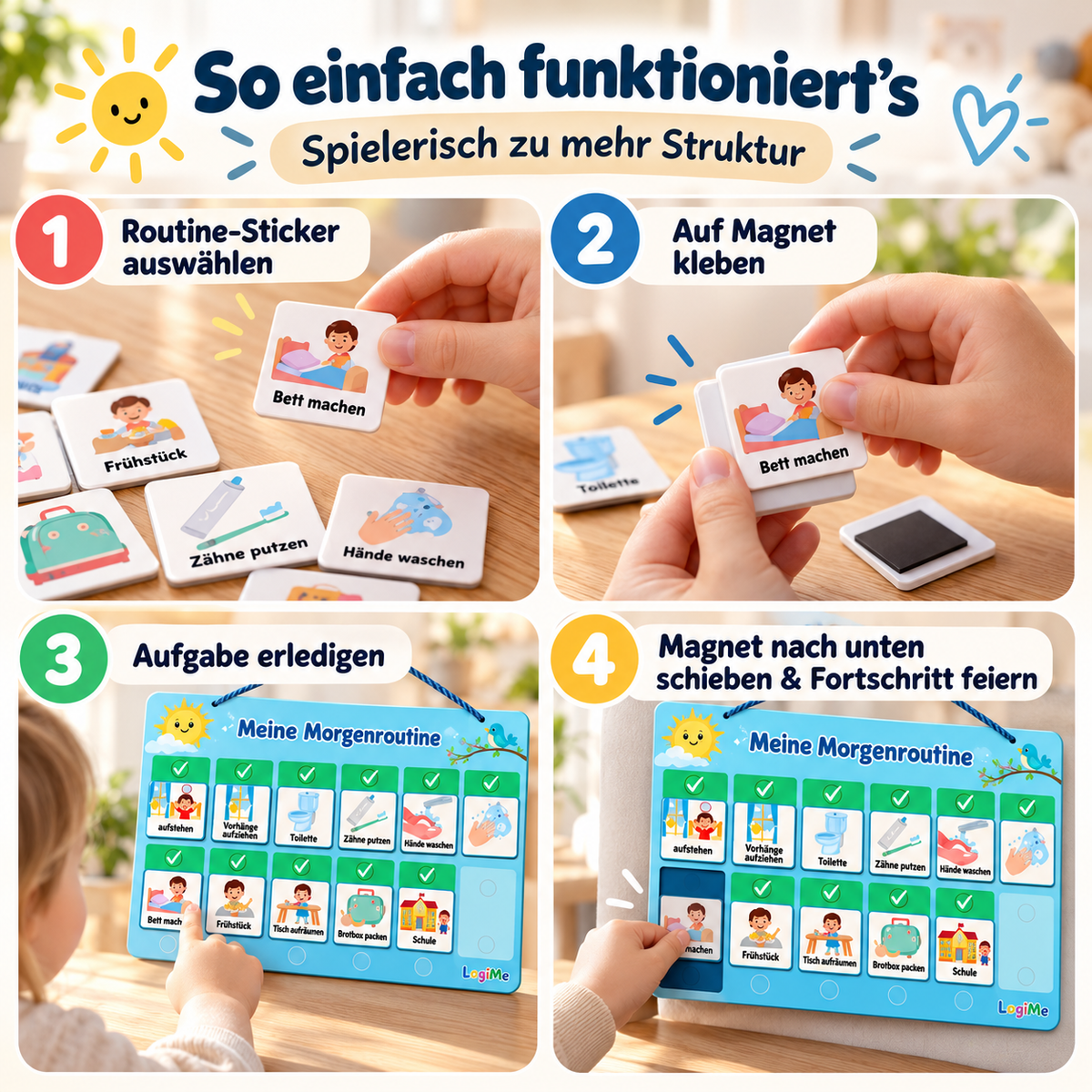 VAIREAS Routine Board – Morgen- & Abendroutine für Kinder